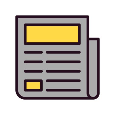 gazete simgesi, vektör illüstrasyonu 