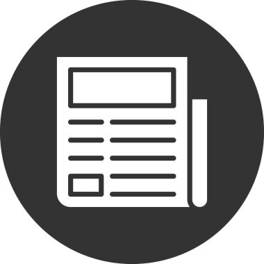 gazete simgesi, vektör illüstrasyonu 