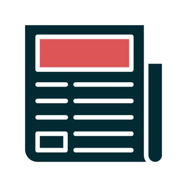 gazete simgesi, vektör illüstrasyonu 