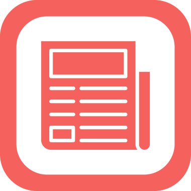 gazete simgesi, vektör illüstrasyonu 