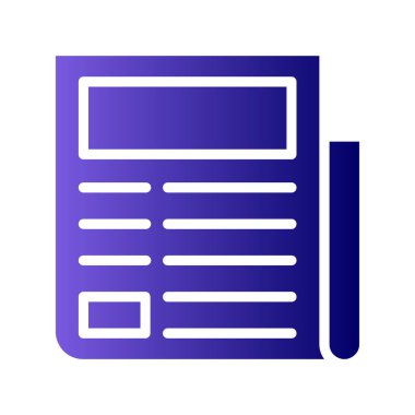 gazete simgesi, vektör illüstrasyonu 