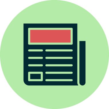 gazete simgesi, vektör illüstrasyonu 