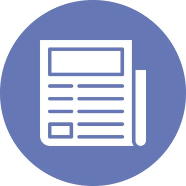 gazete simgesi, vektör illüstrasyonu 