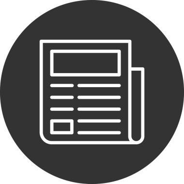 gazete simgesi, vektör illüstrasyonu 