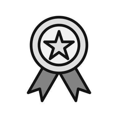 Madalya simgesi, vektör illüstrasyonu  