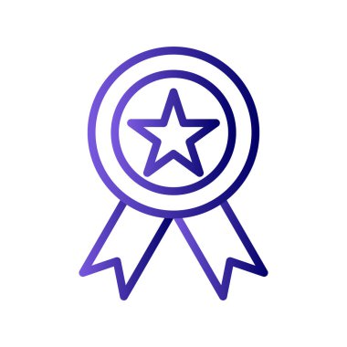 Madalya simgesi, vektör illüstrasyonu  