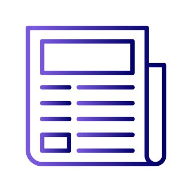 gazete simgesi, vektör illüstrasyonu 