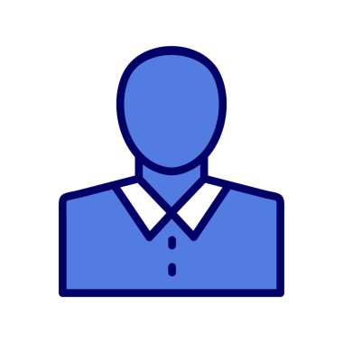 Web ve mobil uygulama tasarımınız için beyaz arkaplanda insan simgesi vektörü izole edildi, kişi logosu kavramı