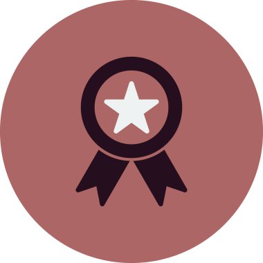 Madalya simgesi, vektör illüstrasyonu  