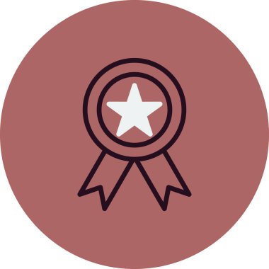 Madalya simgesi, vektör illüstrasyonu  