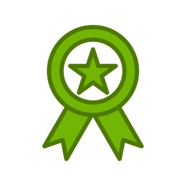 Madalya simgesi, vektör illüstrasyonu  