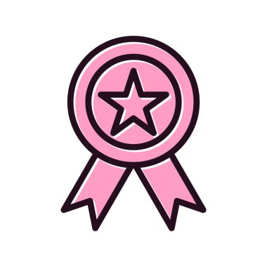 Madalya simgesi, vektör illüstrasyonu  