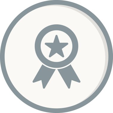 Madalya simgesi, vektör illüstrasyonu  