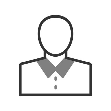 Avatar ikonu, konsept, insan ilişkileri, vektör illüstrasyonu. Sahibi 