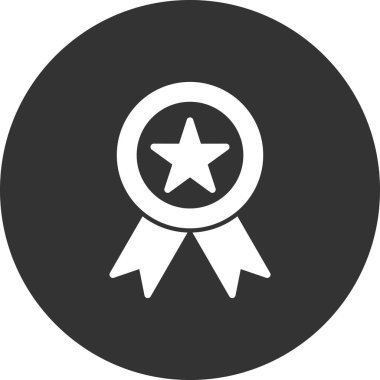 Madalya simgesi, vektör illüstrasyonu  