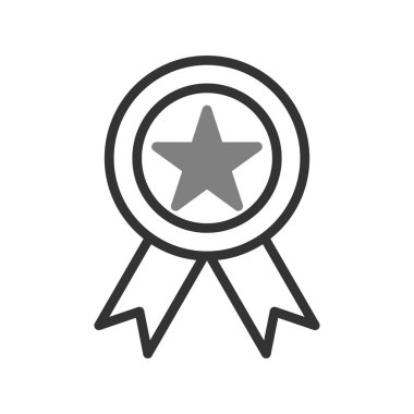 Madalya simgesi, vektör illüstrasyonu  