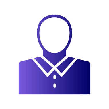 Web ve mobil uygulama tasarımınız için beyaz arkaplanda erkek simgesi vektörü izole edildi, erkek logosu kavramı