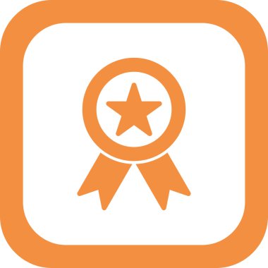 Madalya simgesi, vektör illüstrasyonu  