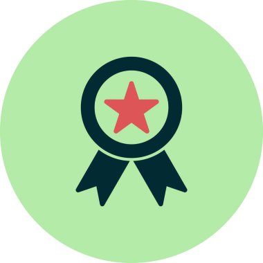 Madalya simgesi, vektör illüstrasyonu  