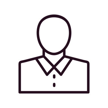 Web ve mobil uygulama tasarımınız için beyaz arkaplanda erkek simgesi vektörü izole edildi, erkek logosu kavramı