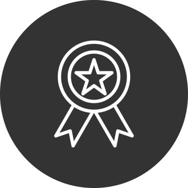 Madalya simgesi, vektör illüstrasyonu  