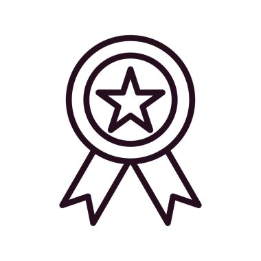 Madalya simgesi, vektör illüstrasyonu  