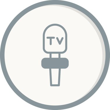 mikrofon simgesi, vektör illüstrasyonu 