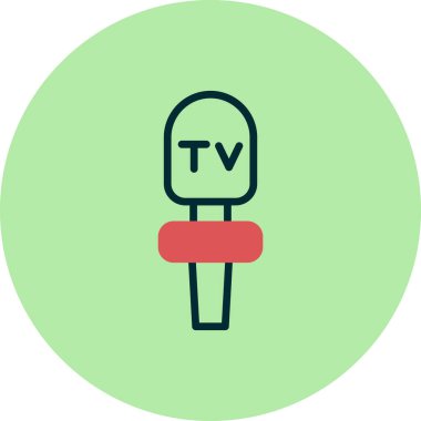 mikrofon simgesi, vektör illüstrasyonu 