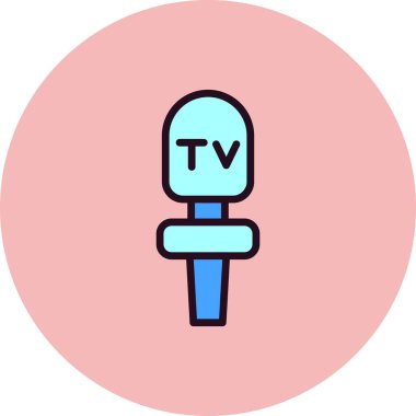 mikrofon simgesi, vektör illüstrasyonu 