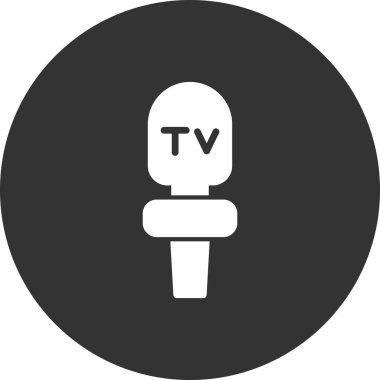 mikrofon simgesi, vektör illüstrasyonu 