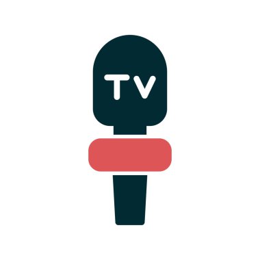 mikrofon simgesi, vektör illüstrasyonu 