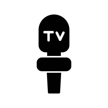 mikrofon simgesi, vektör illüstrasyonu 