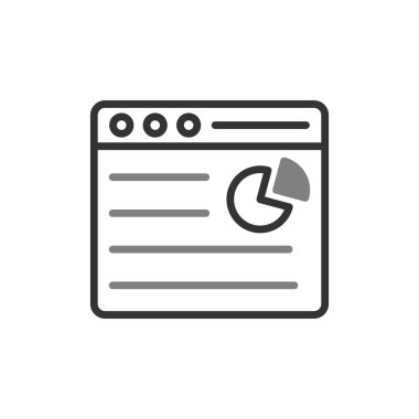 Pie Cart simgesi, vektör illüstrasyonu  