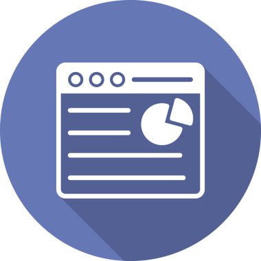 Pie Cart simgesi, vektör illüstrasyonu  