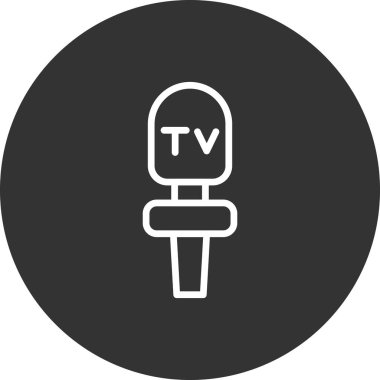 mikrofon simgesi, vektör illüstrasyonu 