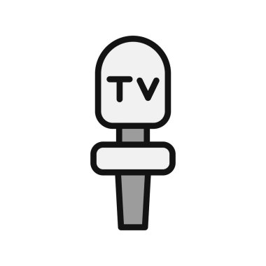 mikrofon simgesi, vektör illüstrasyonu 