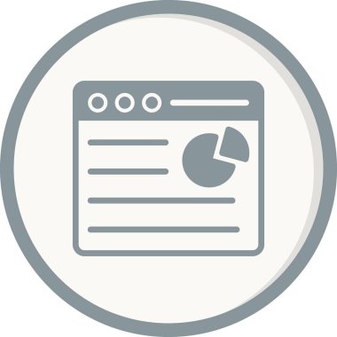 Pie Cart simgesi, vektör illüstrasyonu  