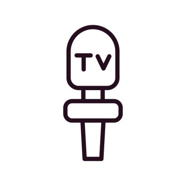 mikrofon simgesi, vektör illüstrasyonu 