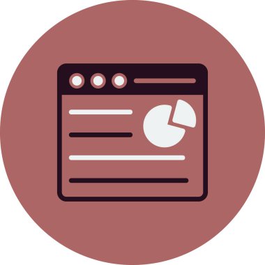 Pie Cart simgesi, vektör illüstrasyonu  