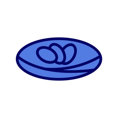 Yumurta çizgisi ikon vektör illüstrasyonlu yuva