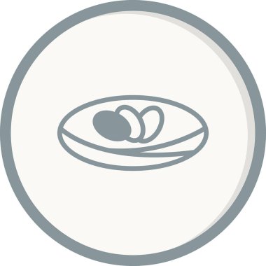 Yumurta çizgisi ikon vektör illüstrasyonlu yuva