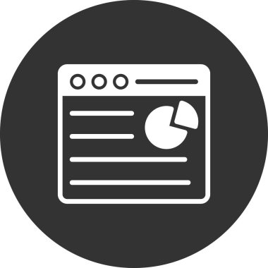 Pie Cart simgesi, vektör illüstrasyonu  