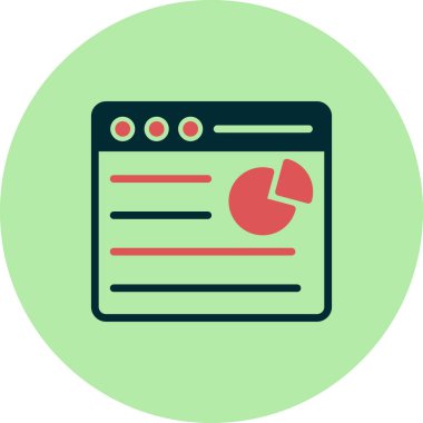 Pie Cart simgesi, vektör illüstrasyonu  