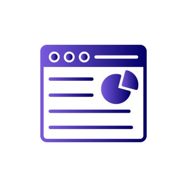 Pie Cart simgesi, vektör illüstrasyonu  