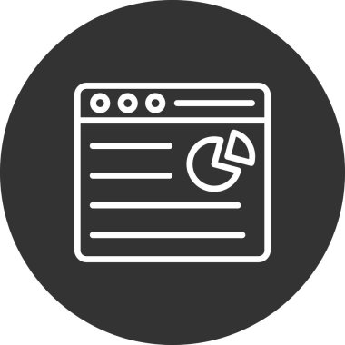 Pie Cart simgesi, vektör illüstrasyonu  