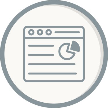 Pie Cart simgesi, vektör illüstrasyonu  