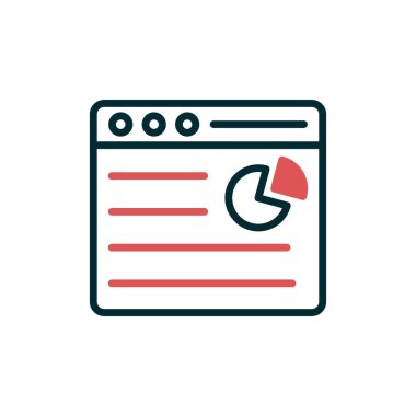 Pie Cart simgesi, vektör illüstrasyonu  