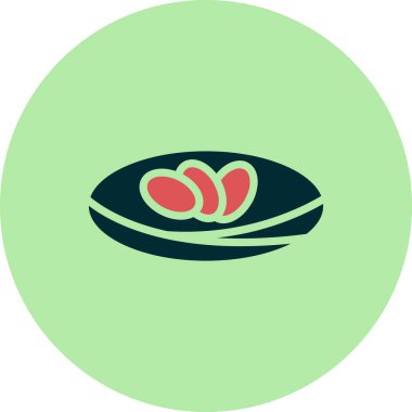 Yumurta çizgisi ikon vektör illüstrasyonlu yuva