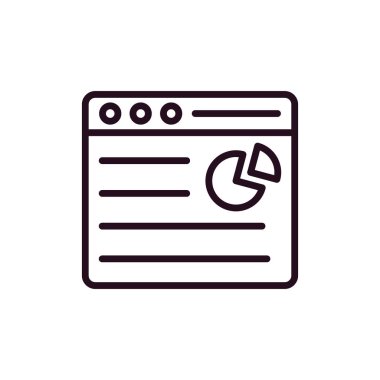 Pie Cart simgesi, vektör illüstrasyonu  