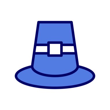 şapka ikon vektörü. İnce çizgi işareti. İzole edilmiş kontür sembolü gösterimi